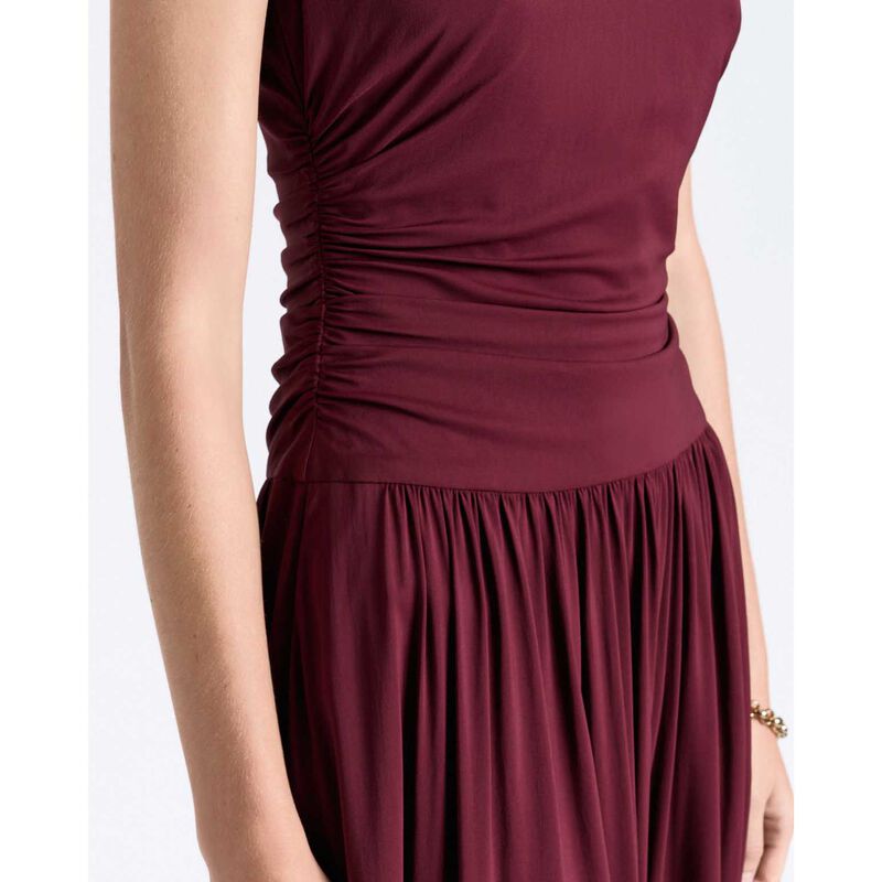 Cue Stretch Viscose Gathered Midi Dress image number 2